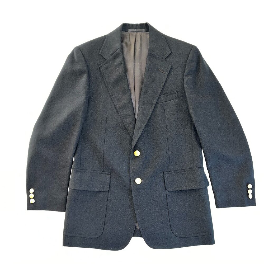VINTAGE Dorman Winthrop Stanley Blacker Men's Grey Navy sports coat blazer
